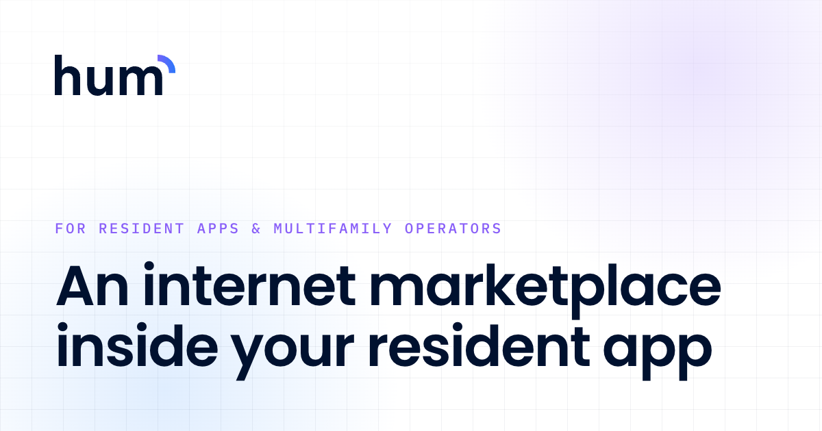 Hum — An internet marketplace inside your resident app